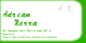 adrian merra business card